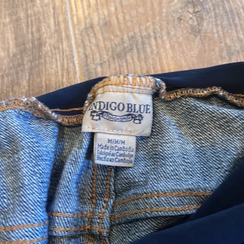 INDIGO Blue Woman’s Maternity Ripped Jeans Size Medium