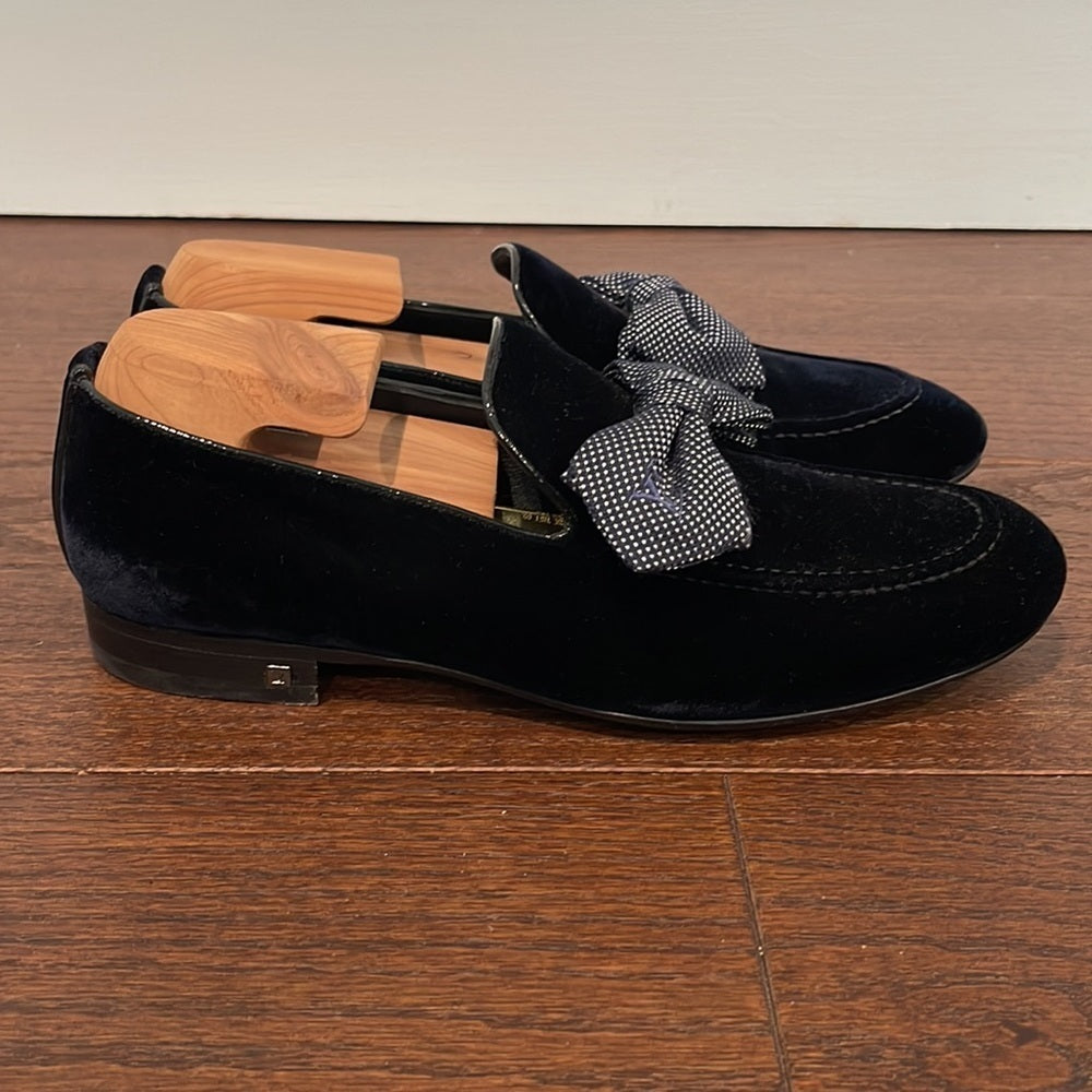Louis Vuitton Men’s Navy Velvet Dress Shoes Size 6.5