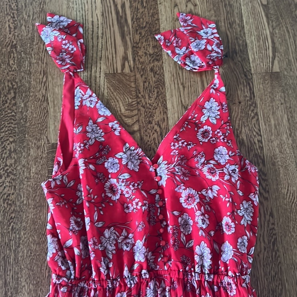 Nanette Lenore Woman’s Red Floral Printed Dress Size 6