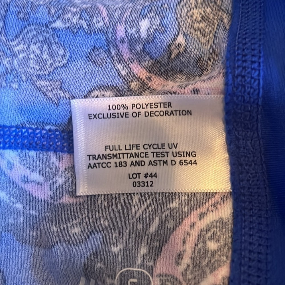 NWT Coolibar Woman’s Blue Swim Shorts With Design Size Extra Large