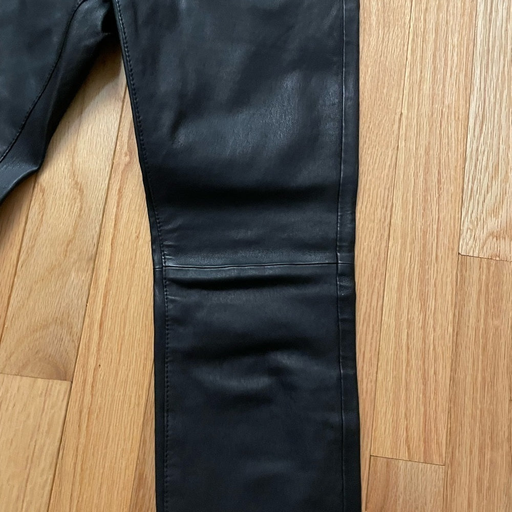 H&M Black Leather Pants Size 4