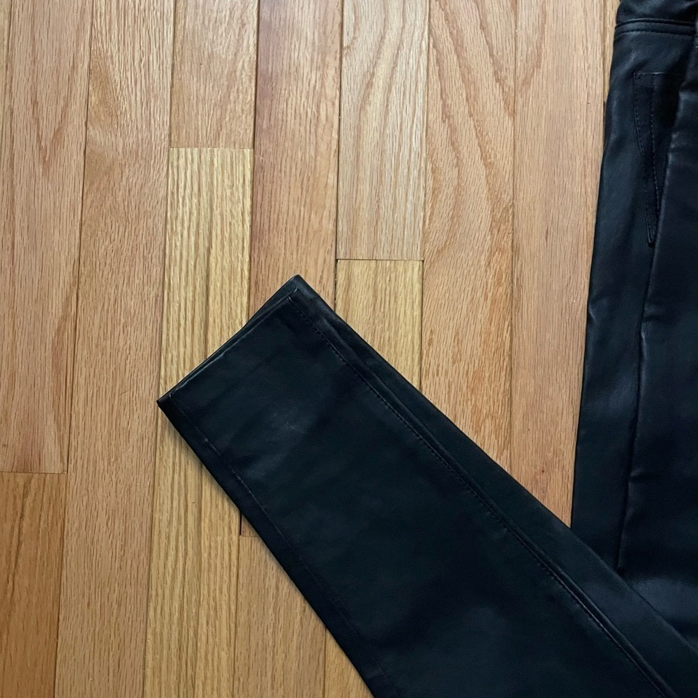 H&M Black Leather Pants Size 4