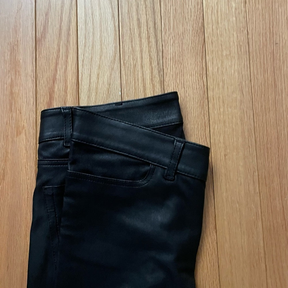 H&M Black Leather Pants Size 4