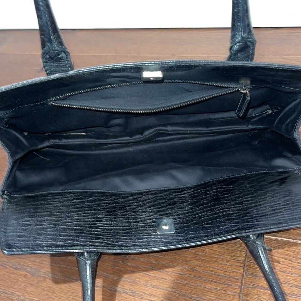 Gucci Black GG Canvas and Leather Horsebit Chain Tote