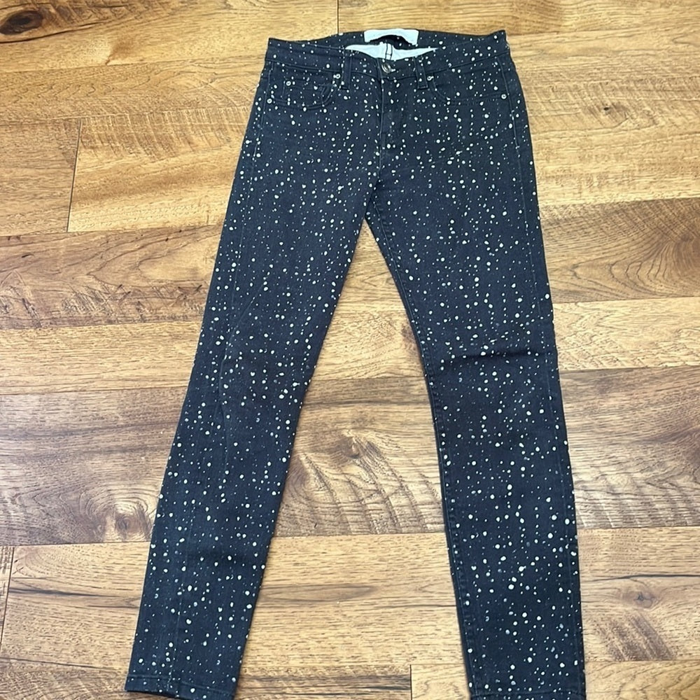 IRO Women’s Black Jeans With White Splatter Size 25