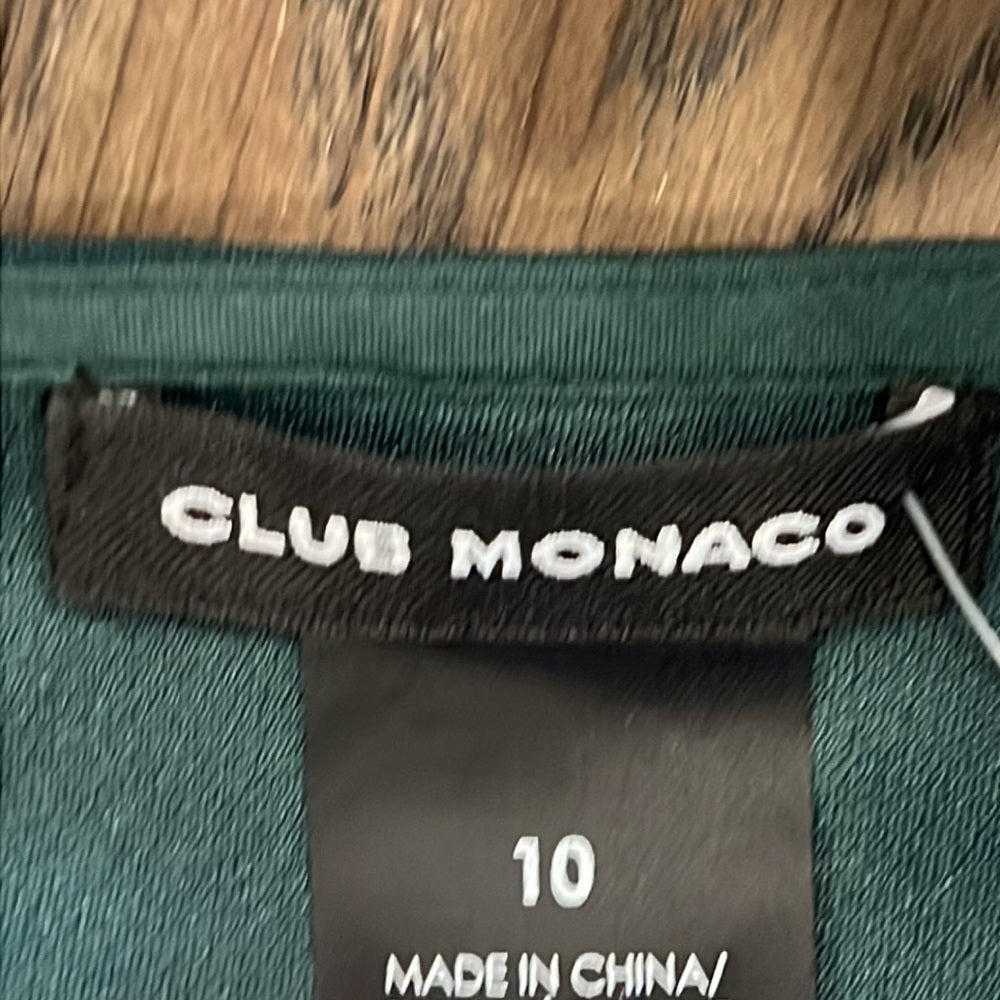 NWT Club Monaco Woman’s Green Dress Size 10