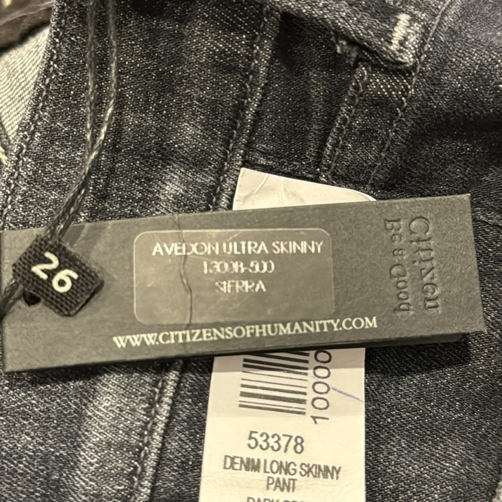 NWT Citizens of Humanity Women’s Skinny Jeans Black Size 26