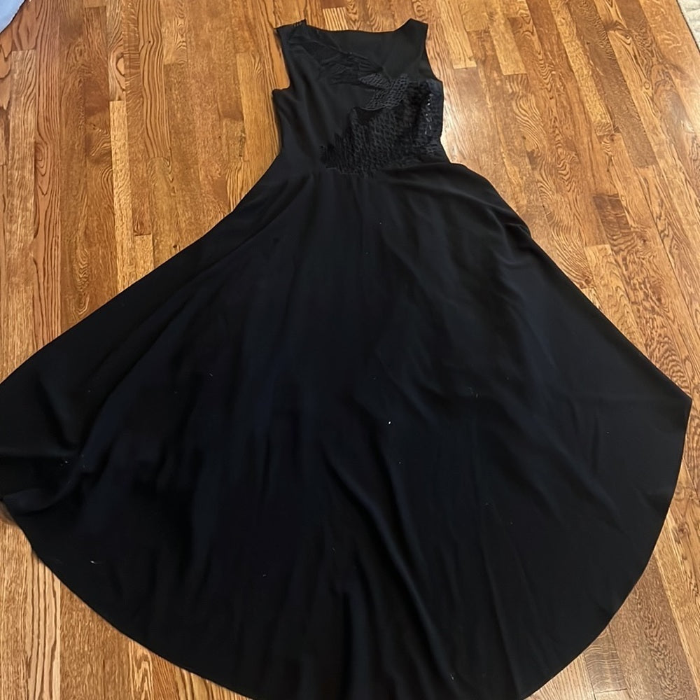 Halston Heritage Woman’s Black Long Dress Size 12