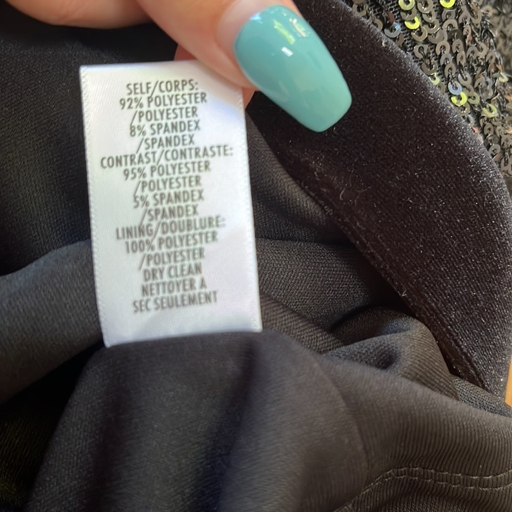 NWT Bailey/44 Women’s Black V-Neck Velvet Sparkly Cocktail Dress Size XS