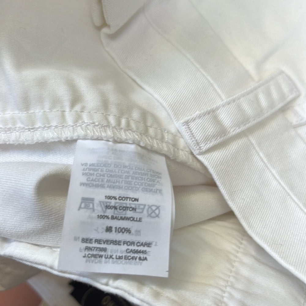 NWT J Crew Chino Women’s White Shorts Size 00