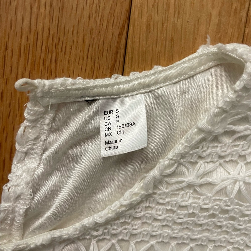 H&M White Lace Dress Size Small