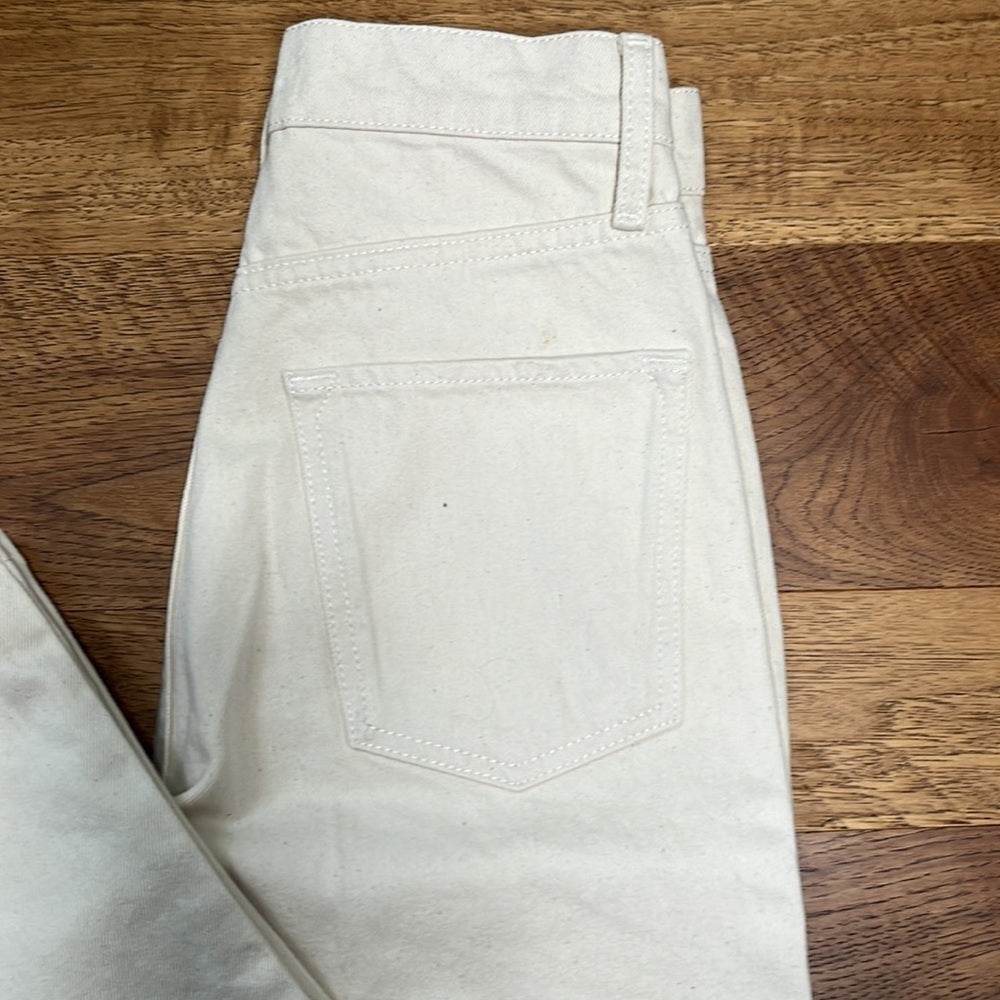 Triarchy Women’s Cream Wide Leg Jeans Size 25