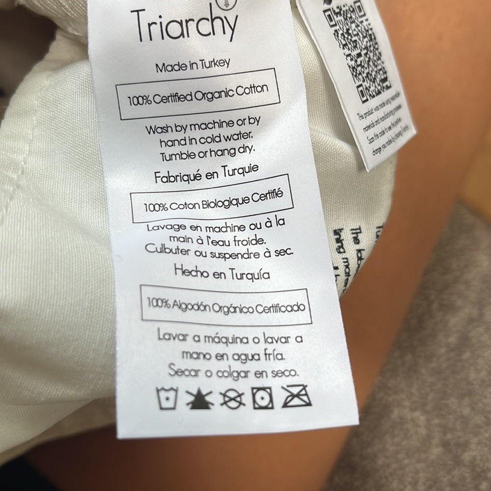 Triarchy Women’s Cream Wide Leg Jeans Size 25