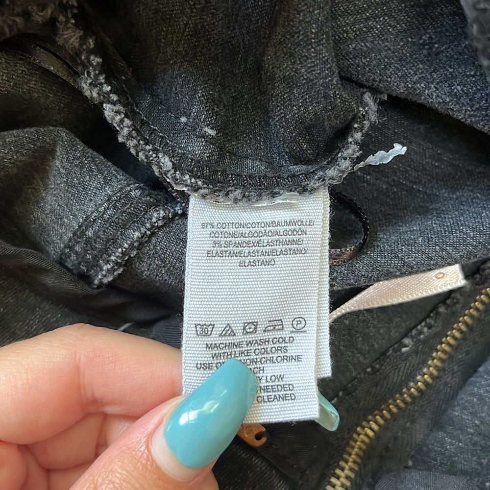 NWT Free People Women’s Black Camo Denim Skirt Size 0