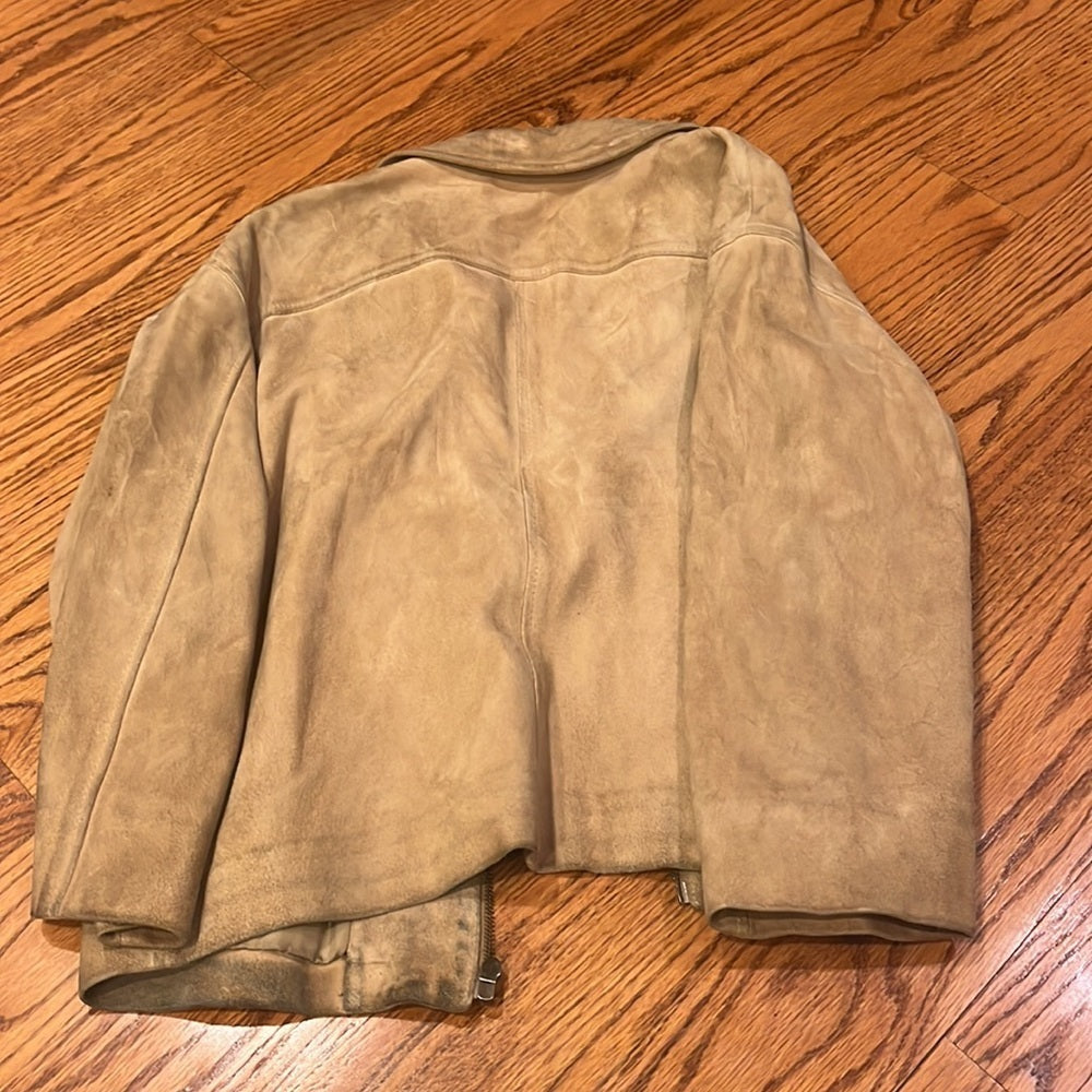 Industria Woman’s Tan Leather Jacket Size EU 42