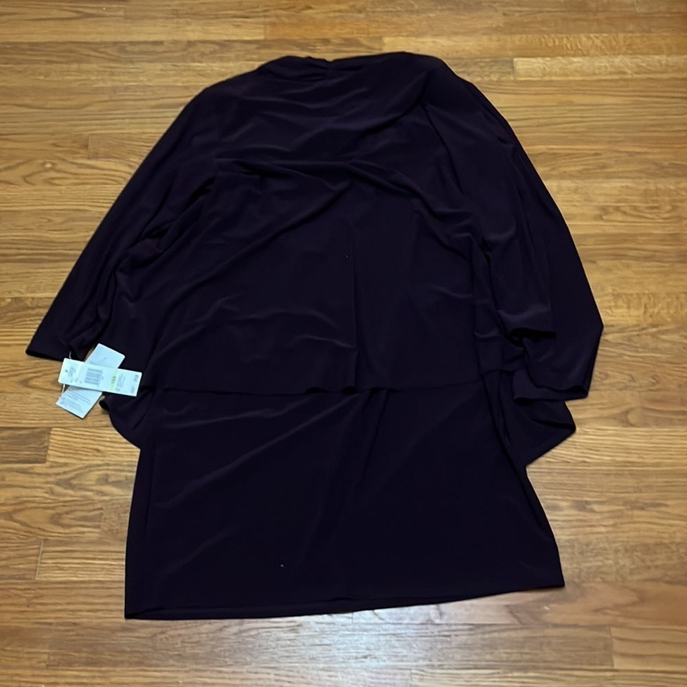 NWT Jones New York Womens Dress with attached cardigan Size 18W