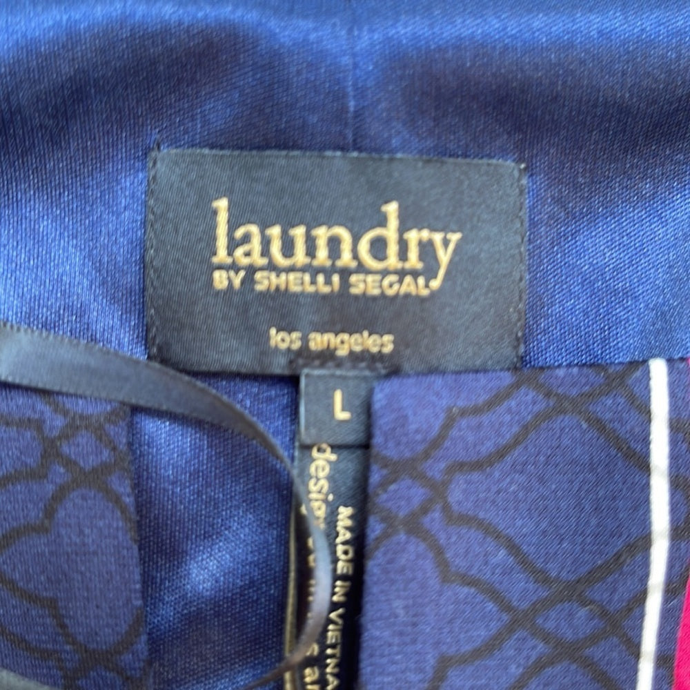 NWT Laundry by Shelli Segal Dark Midnight Multi Dress Size L