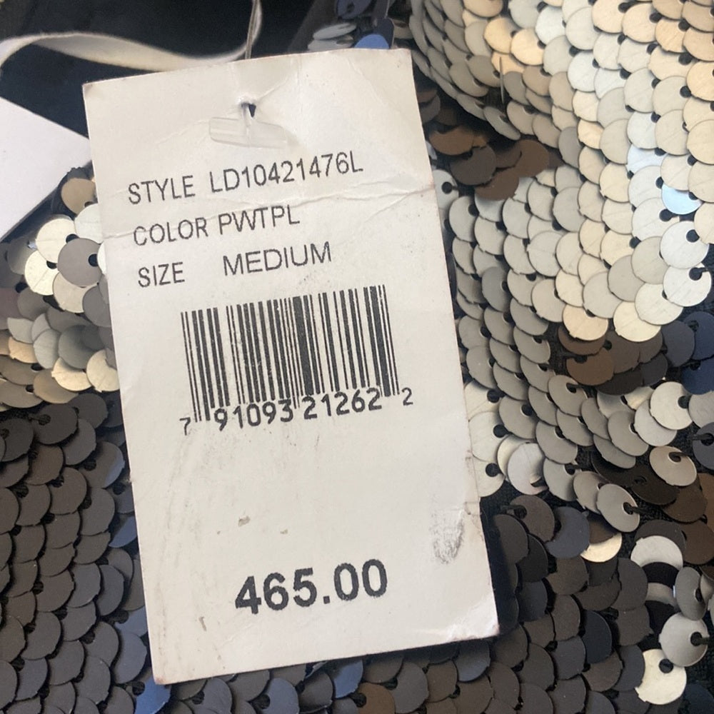 NWT Elizabeth and James Women’s Gray and Black Sequin Dress Size M