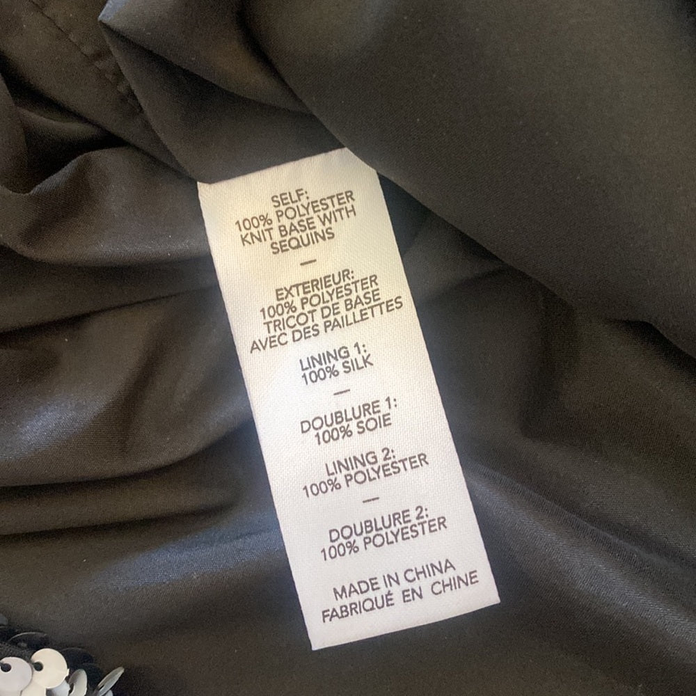 NWT Elizabeth and James Women’s Gray and Black Sequin Dress Size M