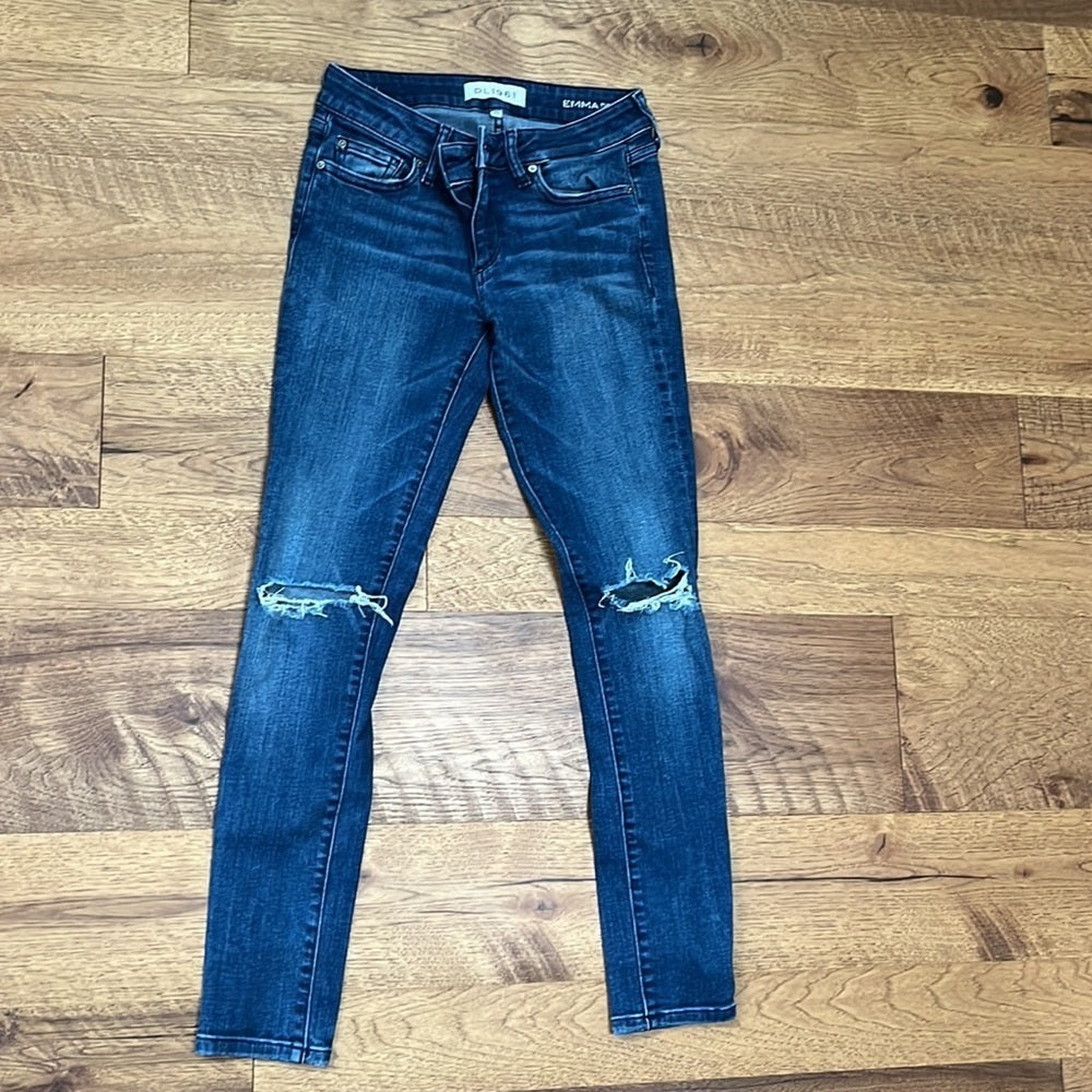 DL1961 Women’s Emma Power Legging Denim Ripped Jeans Size 25