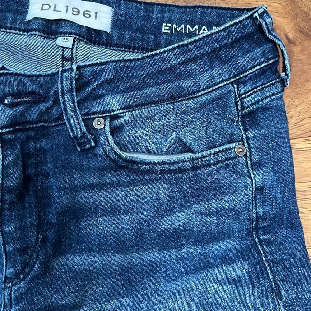 DL1961 Women’s Emma Power Legging Denim Ripped Jeans Size 25
