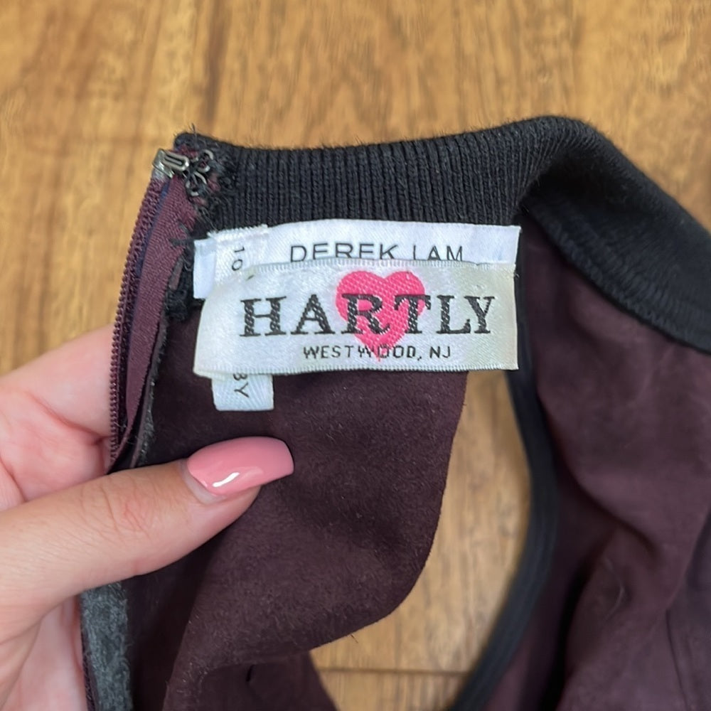 Derek Lam Women’s Dark Purple Leather Dress Size 4