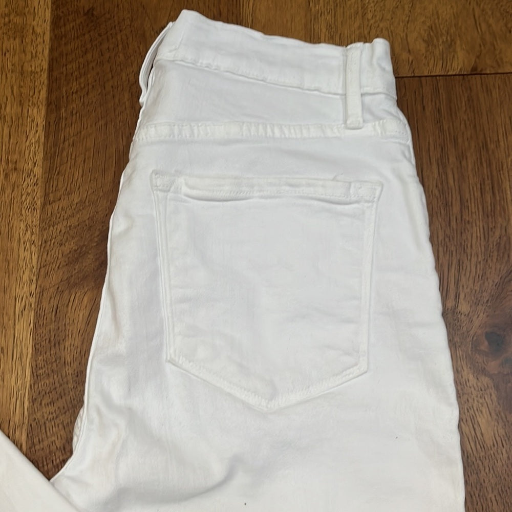 Frame Denim Ali High Rise Cigarette White Jeans Size 25