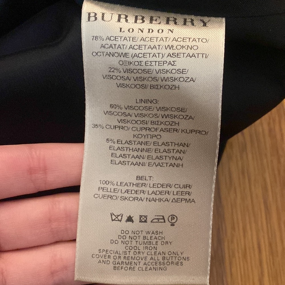 Burberry Women’s Black Belted Dress Size 44/M