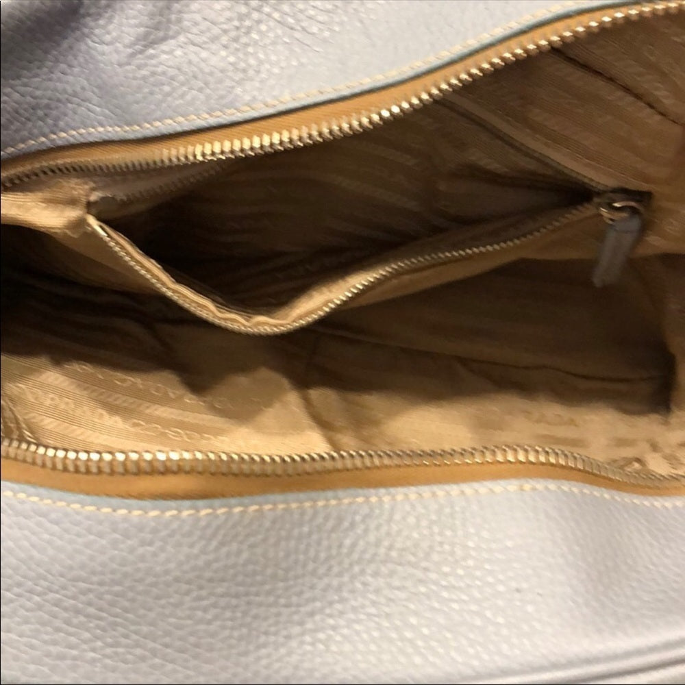 Prada Shoulder Powder Blue Leather Bag