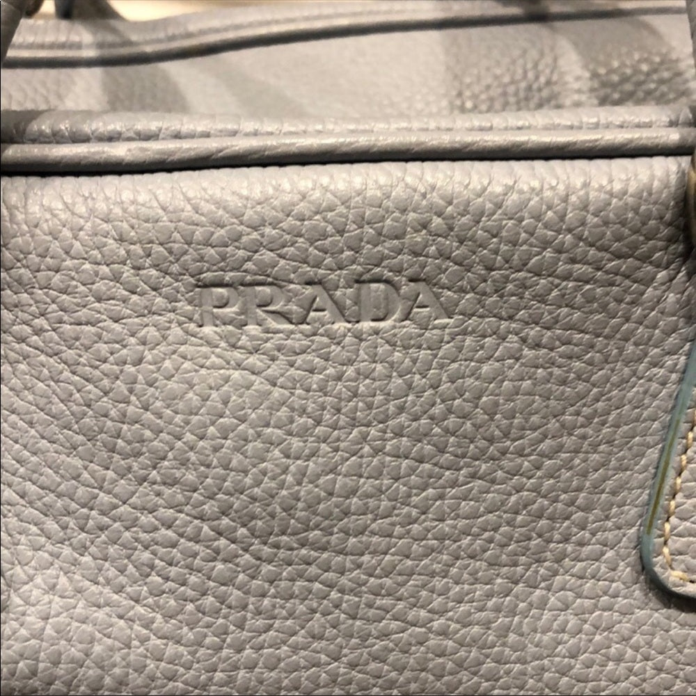 Prada Shoulder Powder Blue Leather Bag