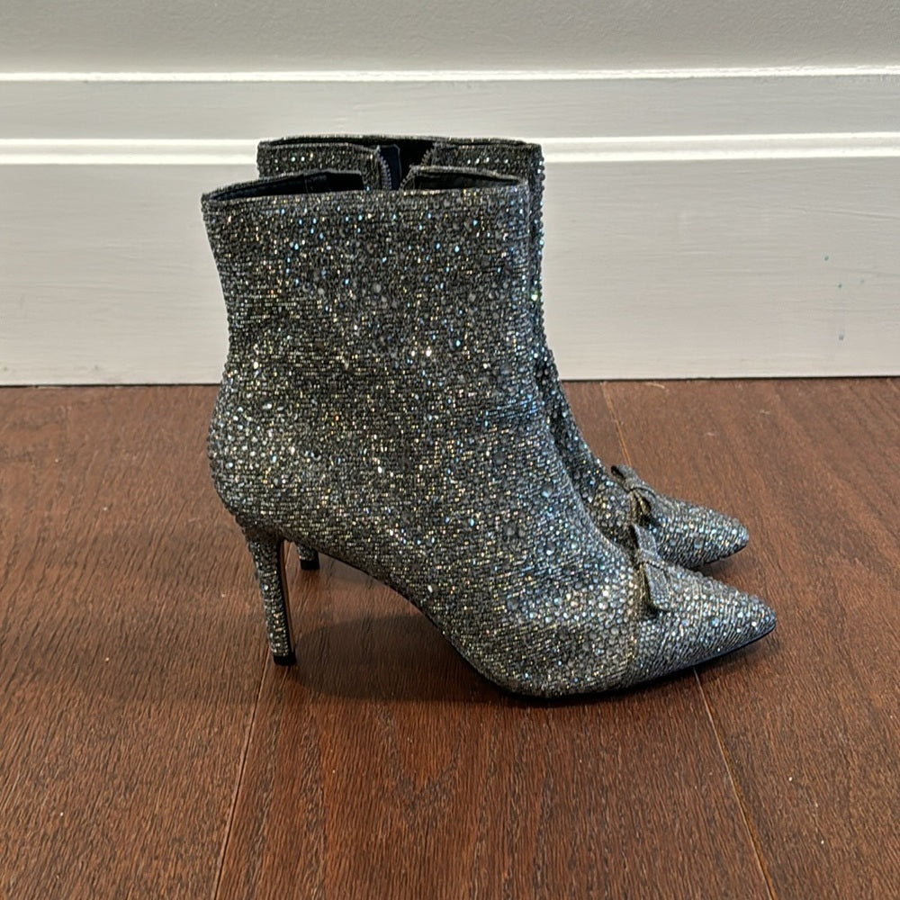 INC Women’s Silver Sparkle Boots Size 7.5