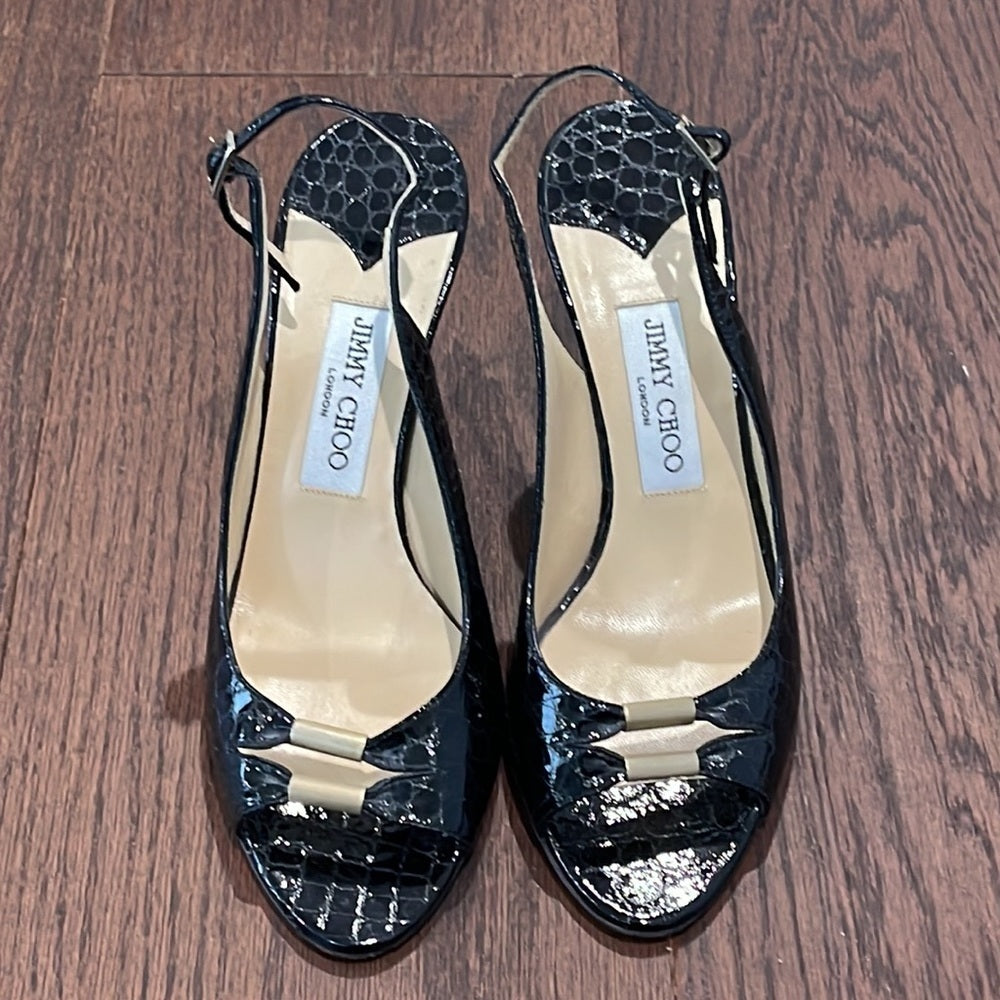 Jimmy Choo Women’s Heels Black Patent Leather Size 39/9