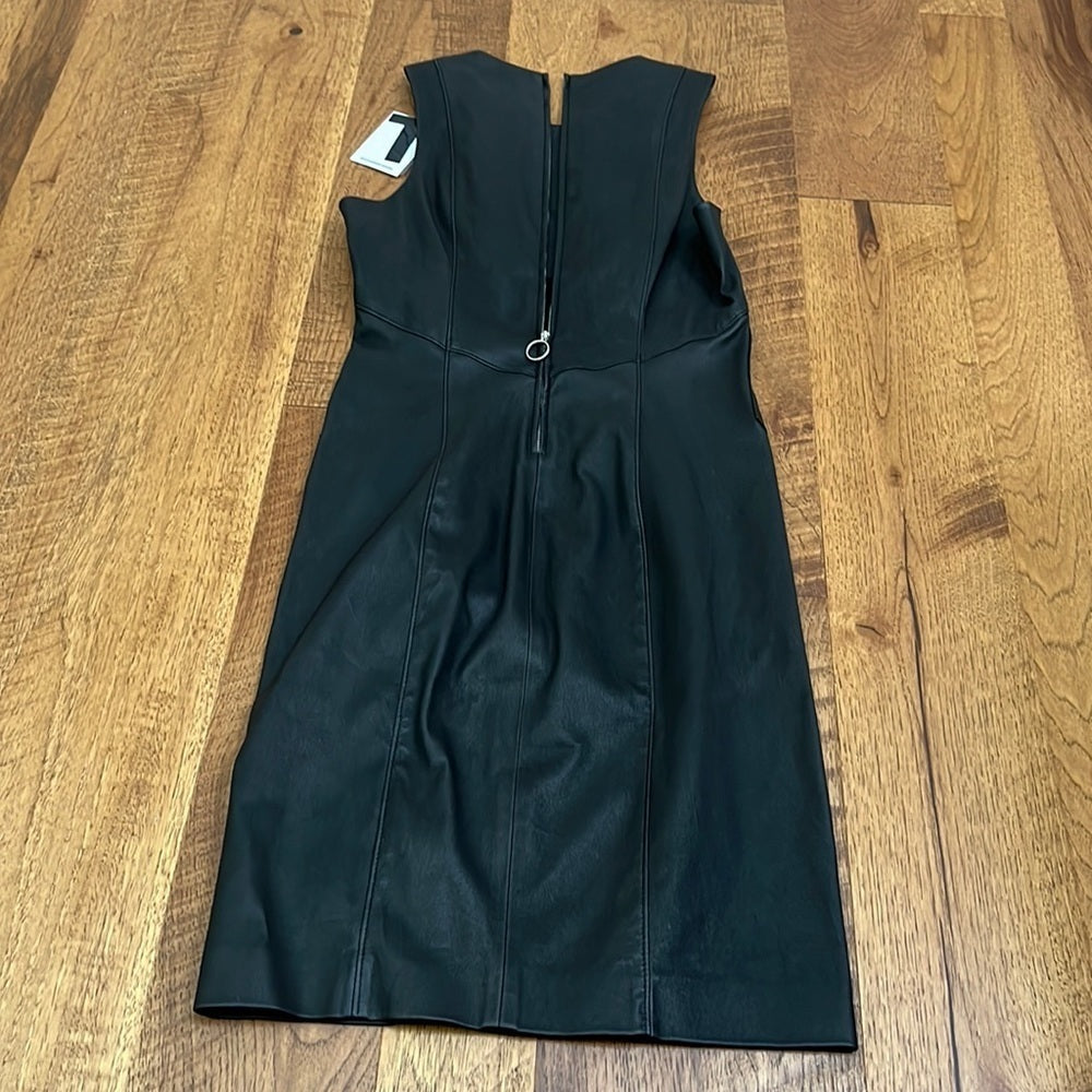 NWT Alexander Wang Women’s Black Leather Dress Size 4
