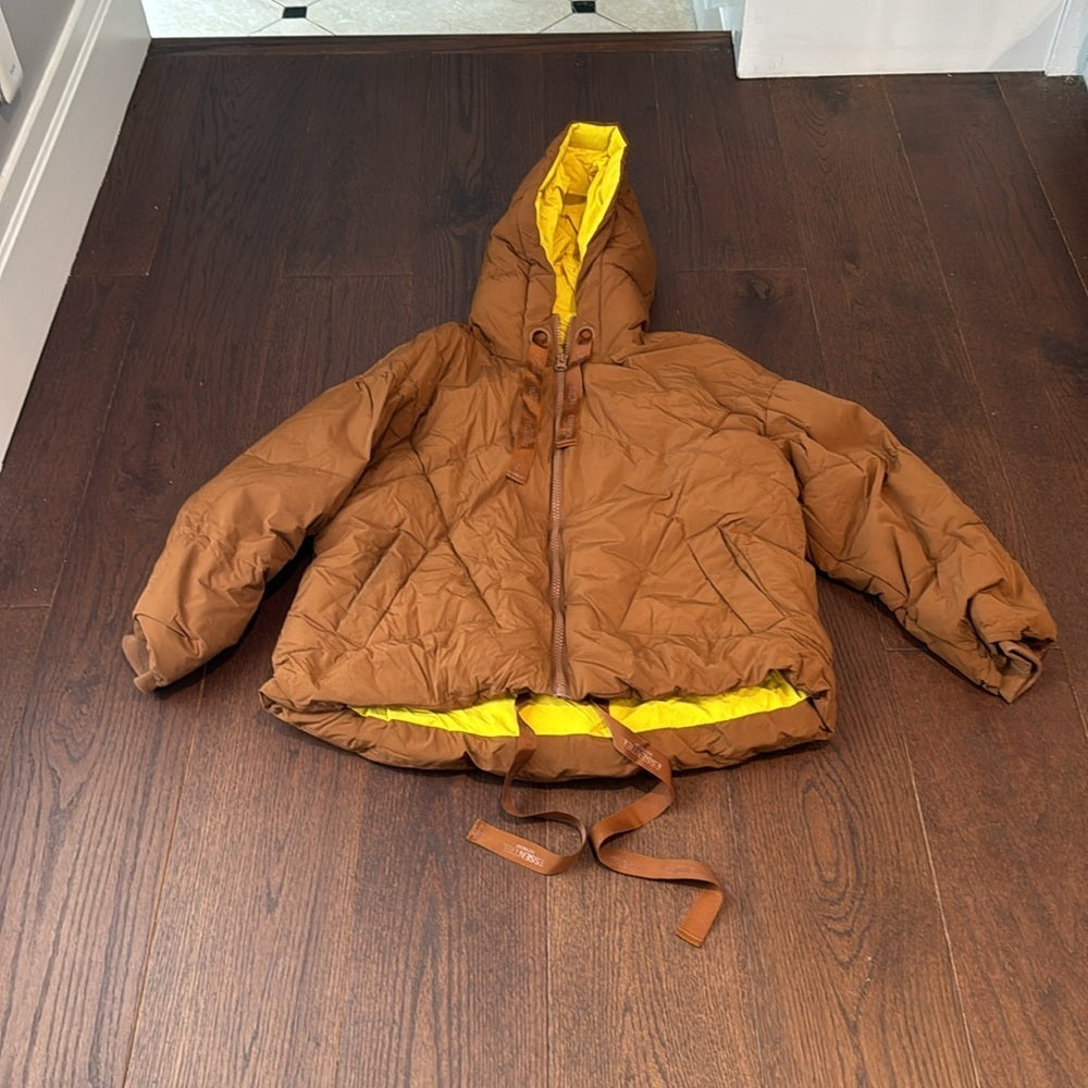 Essentiel Antwerp Women’s Brown Hooded Puffer Jacket Size Small