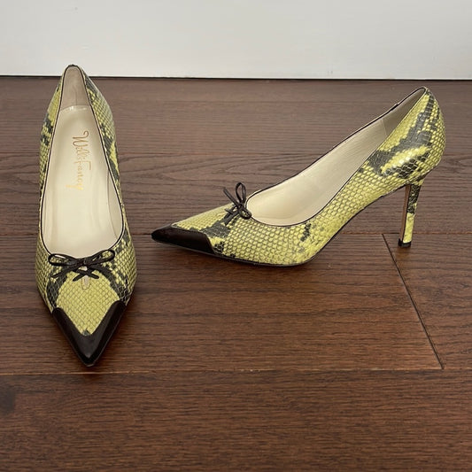 Will’s Fancy Women’s Green/Yellow and Black Pumps Size 8.5