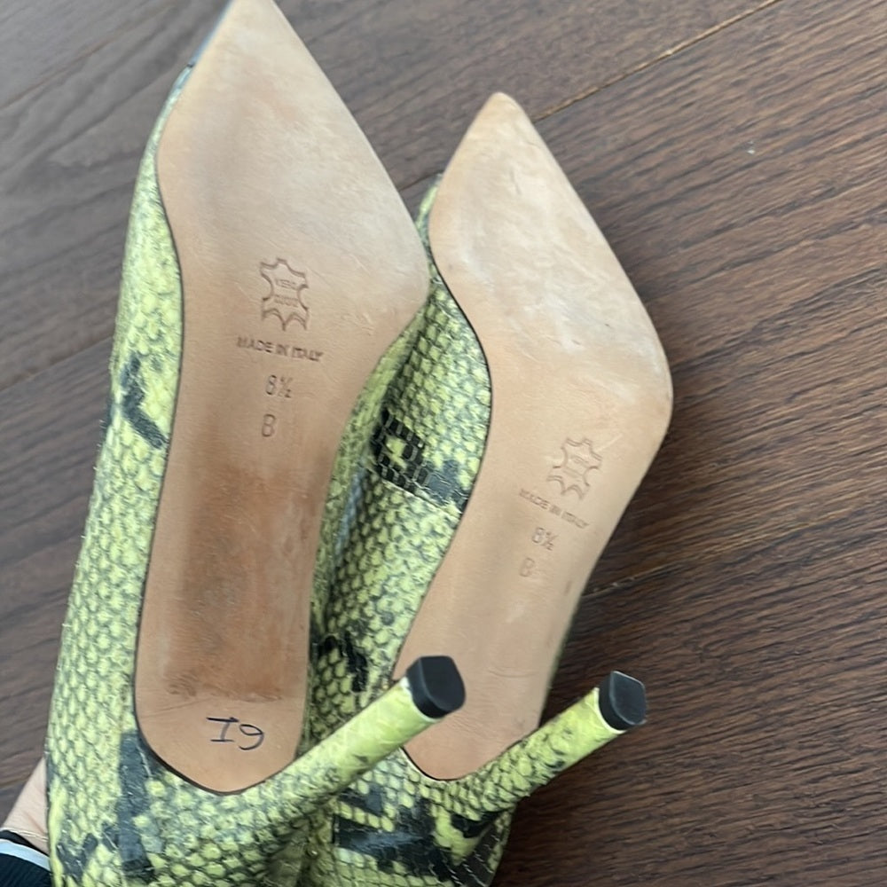 Will’s Fancy Women’s Green/Yellow and Black Pumps Size 8.5