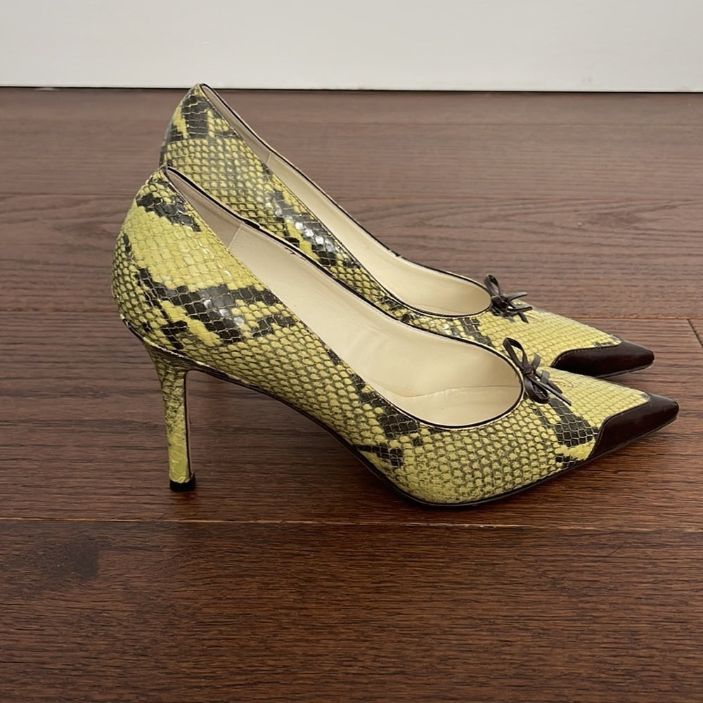 Will’s Fancy Women’s Green/Yellow and Black Pumps Size 8.5