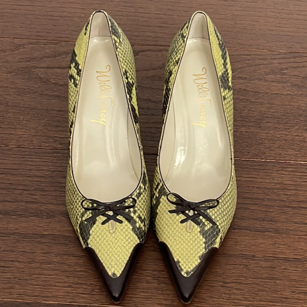 Will’s Fancy Women’s Green/Yellow and Black Pumps Size 8.5