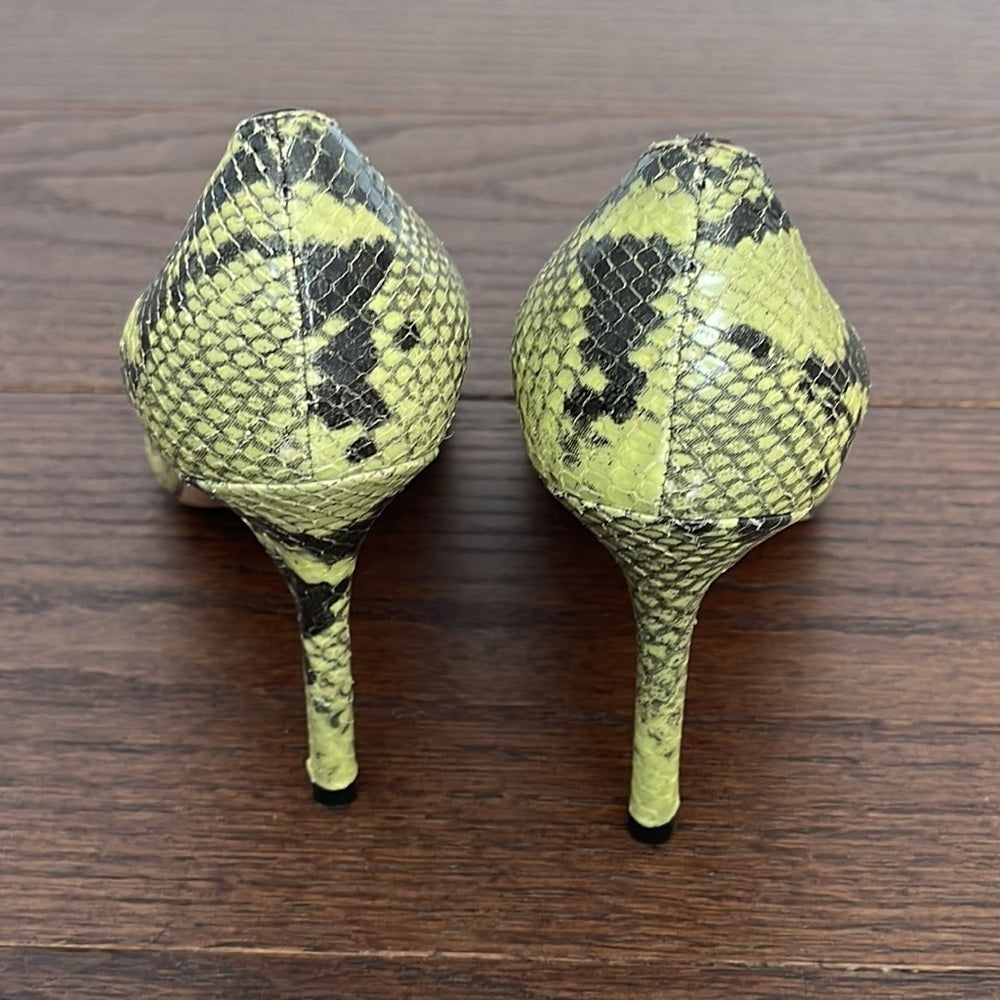 Will’s Fancy Women’s Green/Yellow and Black Pumps Size 8.5
