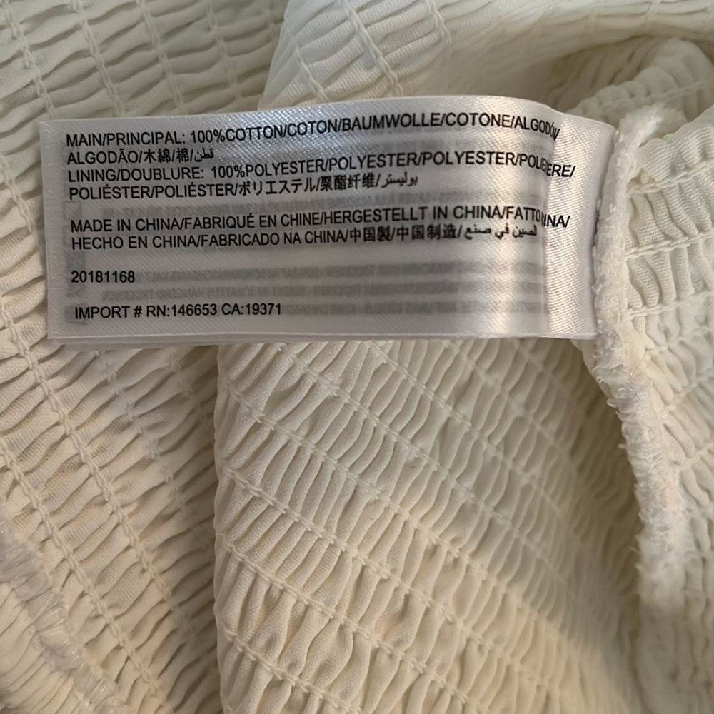 Women’s Finders white bandage dress with eyelit detail Size XS