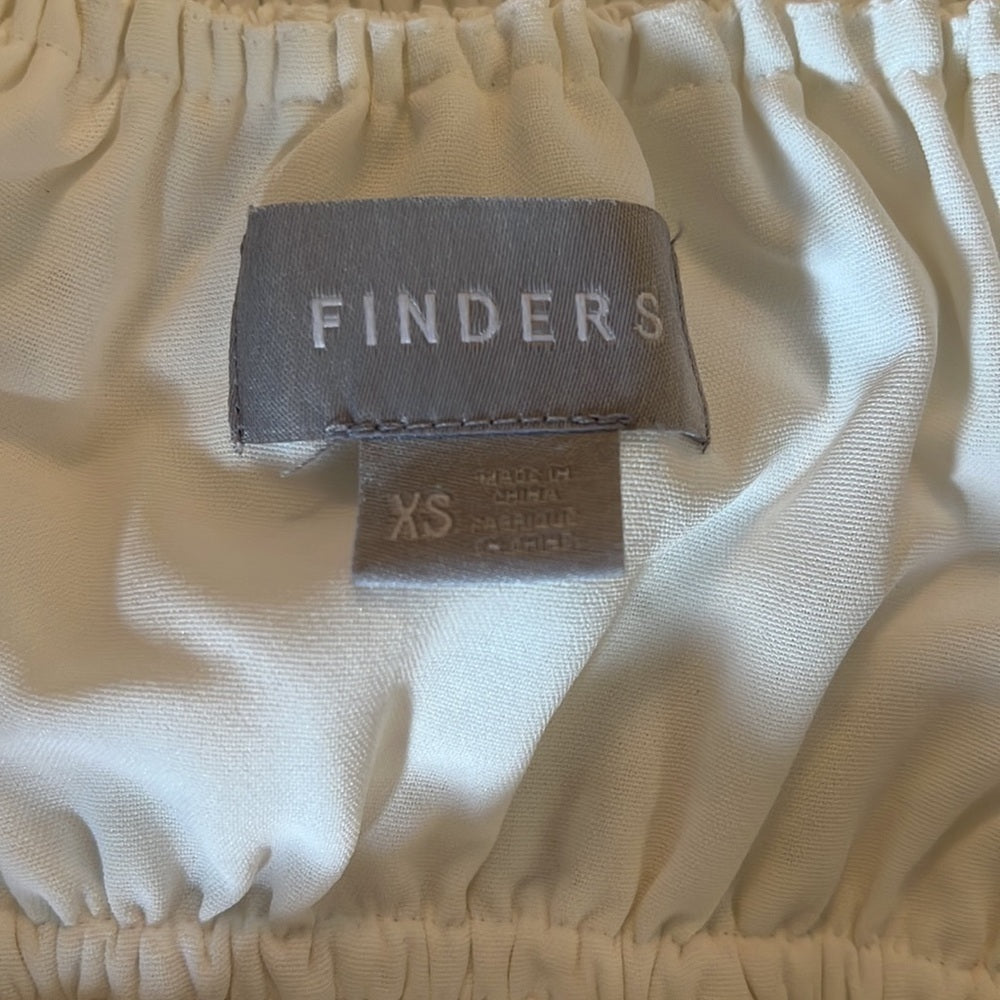 Women’s Finders white bandage dress with eyelit detail Size XS