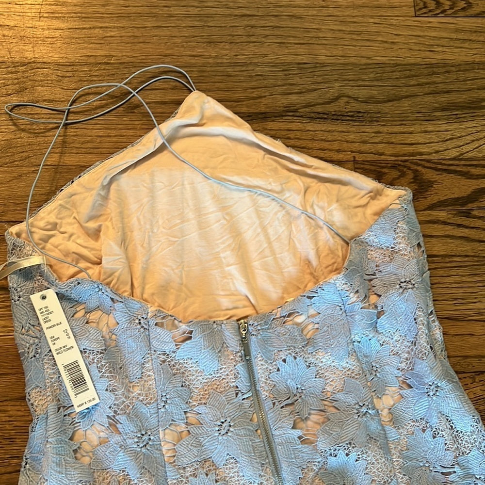 NWT Gianni Bini blue lace dress size 12