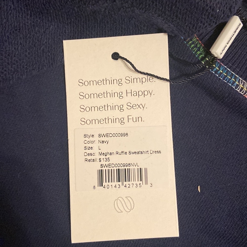 NWT Women’s Something Navy dress. Navy Blue. Size L