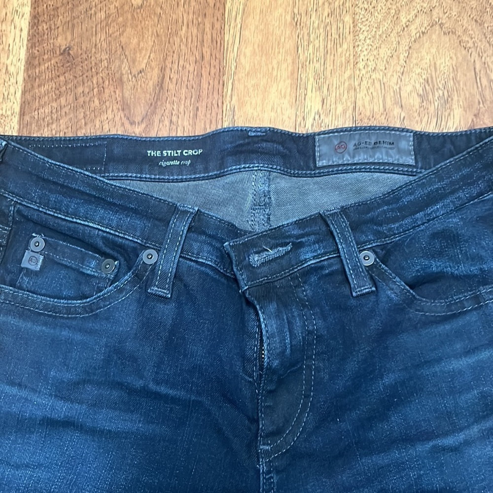 AG Adriano Goldschmied Women’s The Stilt Crop Denim Jeans Size 27