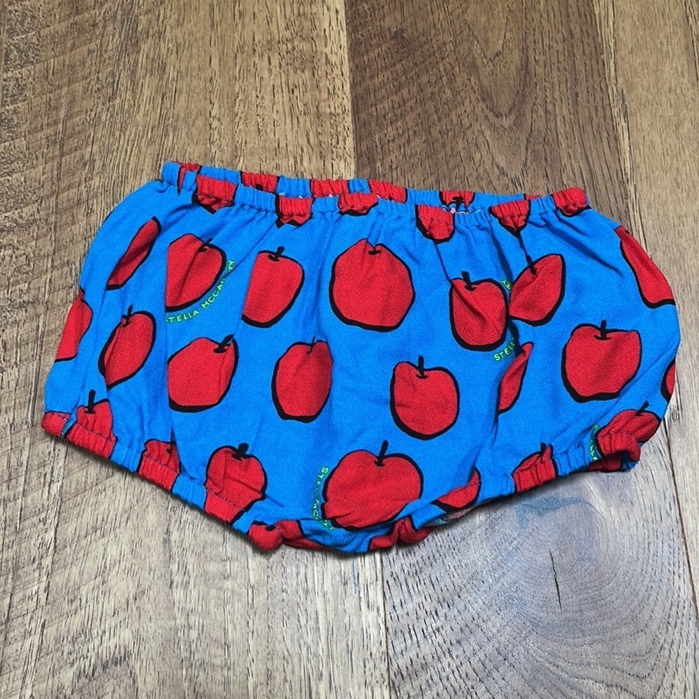 NWT Stella McCartney Girls Apple Dress And Bloomer Set Size 36 Months