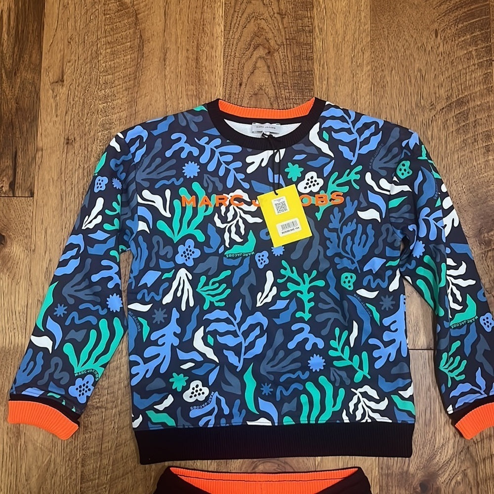 NWT Marc Jacobs Boys Printed Sweatshirt and Shorts Set Size 10A
