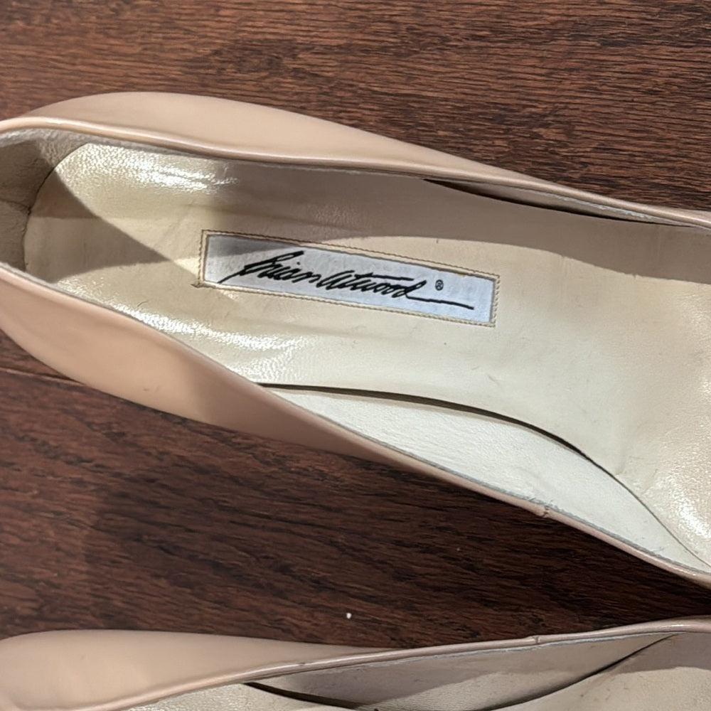 Brian Atwood Nude Patent Leather Pumps Size 41/11