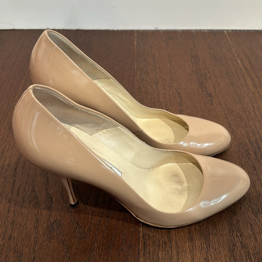 Brian Atwood Nude Patent Leather Pumps Size 41/11