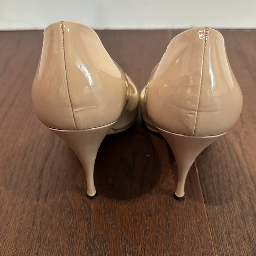 Brian Atwood Nude Patent Leather Pumps Size 41/11