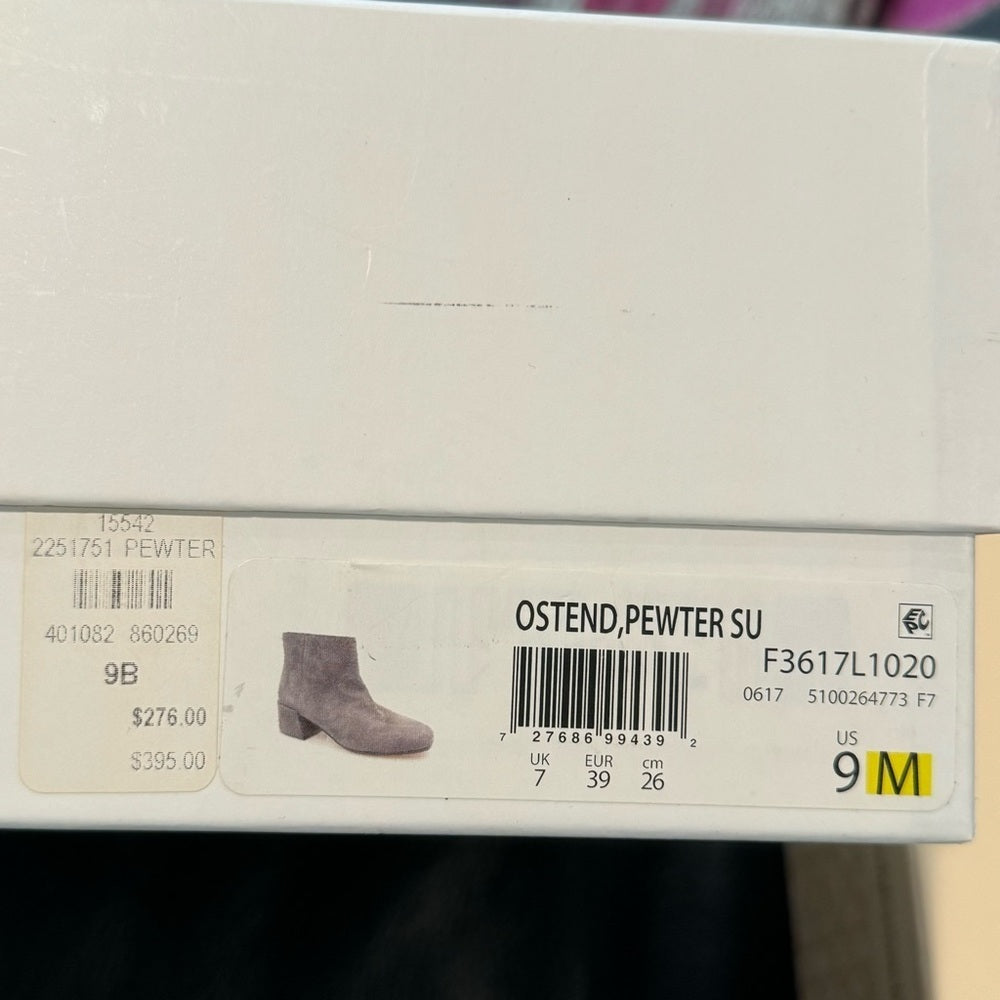 Vince Women’s Grey Suede Booties Size 9